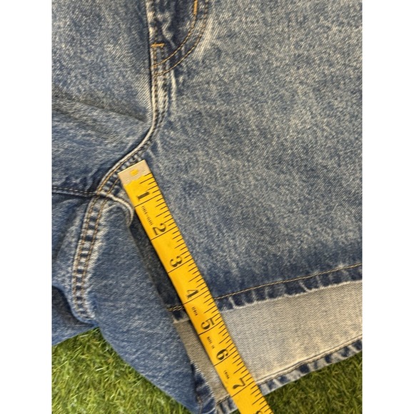 Levis High Waisted Mom Shorts Plus 24W Medium Blue Wash Denim Jean Jorts Cotton - Picture 10 of 12
